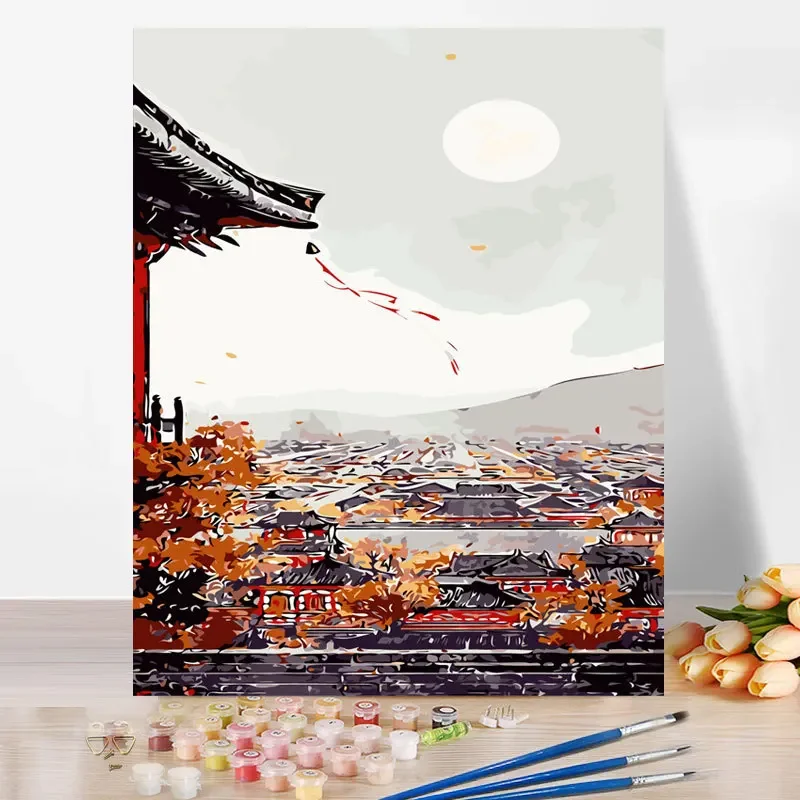 

0818902 Digital oil painting art oil mountain art oil painting living room floor decorative painting