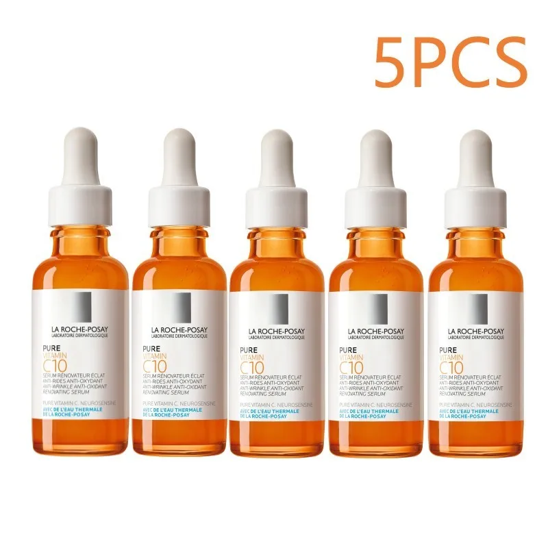 

5PCS La Roche-Posay Pure Vitamin C 10% Facial Serum Brightening Anti-Aging Anti-wrinkle Salicylic Acid Soothing Sensitive Skin