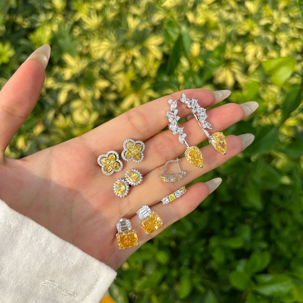 Vinregem Lab Created изумрудный цитрин высокоуглеродистый бриллиант драгоценный камень