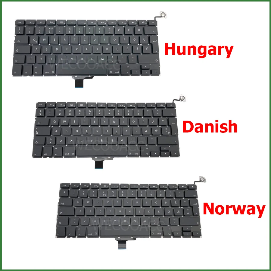 Новая сменная клавиатура для Macbook Pro 13 &quotA1278 UK US DE PT CH SE HU NO DK KR Макет 2009 2010 2011 2012 года