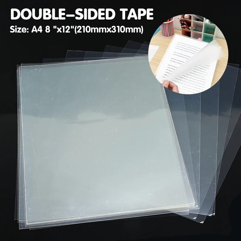 

A4 Double Sided Adhesive DIY Scrapbooking Handmade Shaker Card Album Photo Frame Strong Sticky Tape Paper School Office Supply