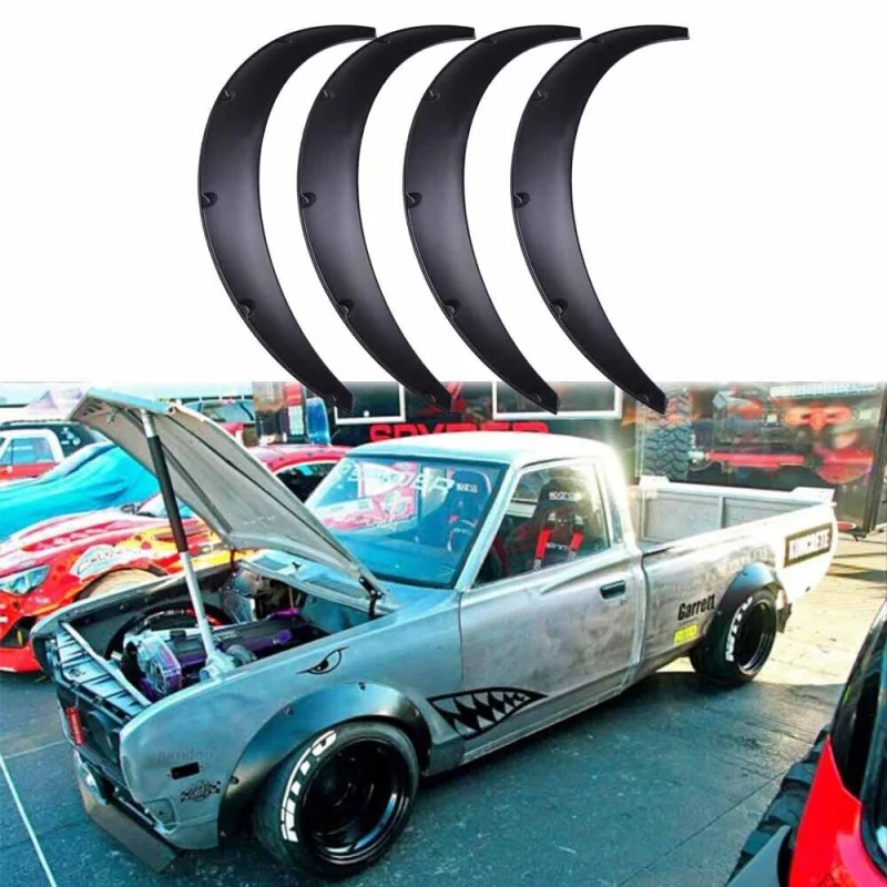 

4.5"; Car Fender Flares Flexible Wide Body Kit Wheel Arches For Datsun 620 Pickup