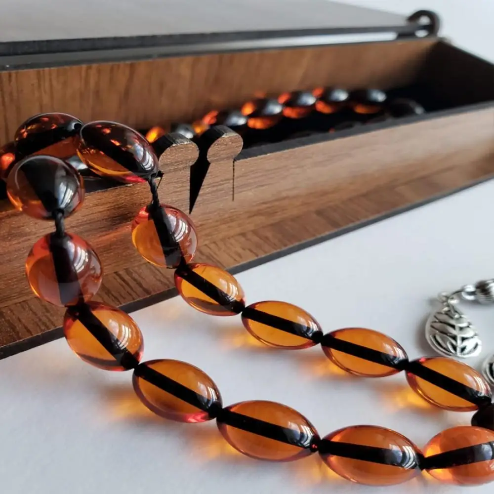 

Подарочные бусины для молитвы янтарного цвета, декоративный подарок