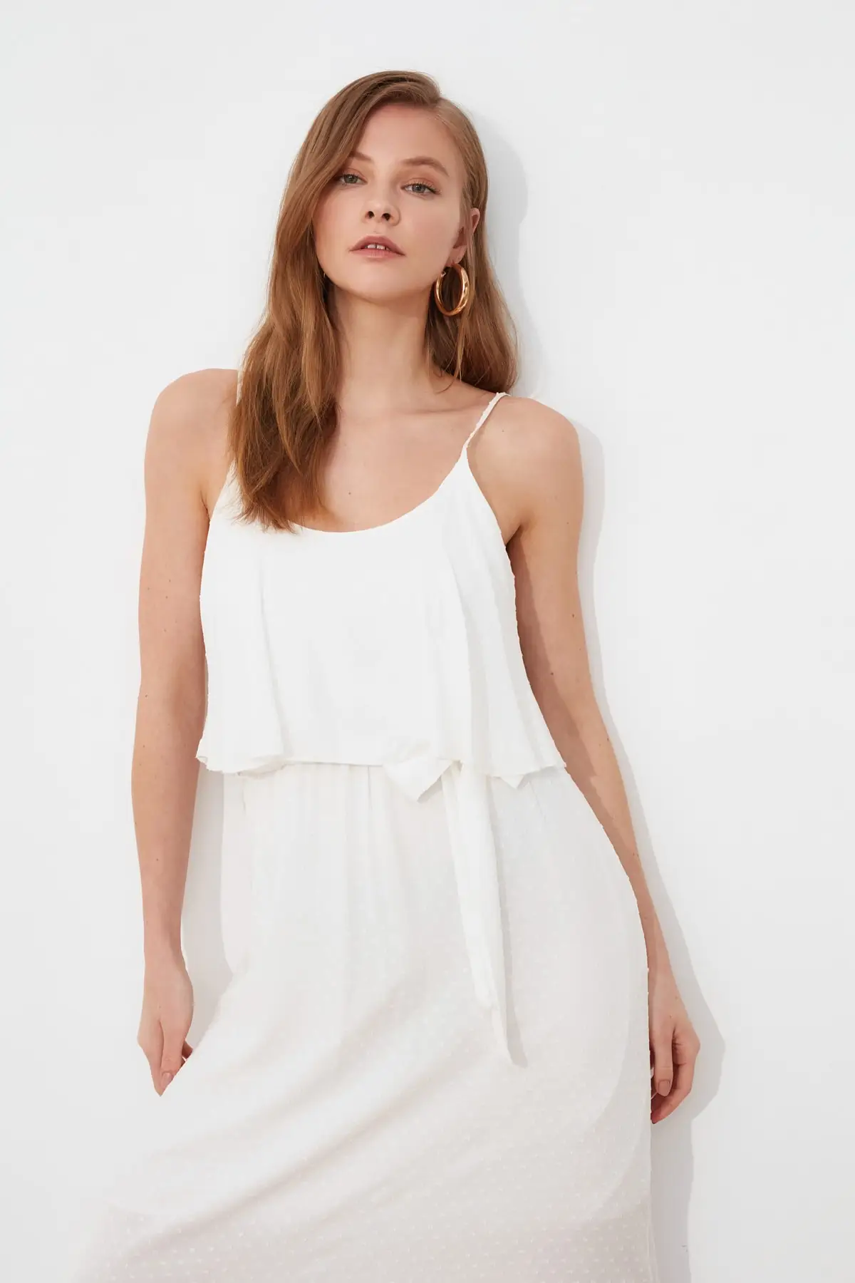 Платье с ластовицей Trendyol Ecru TWOSS19XM0304|Женские платья| |