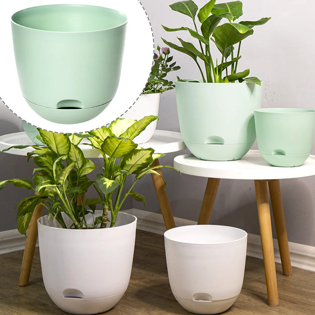 

Self Watering Pot Flower Indoor Pots Planters Planter Outdoor African Violet Containers Box Window Inch Drainage Orchids