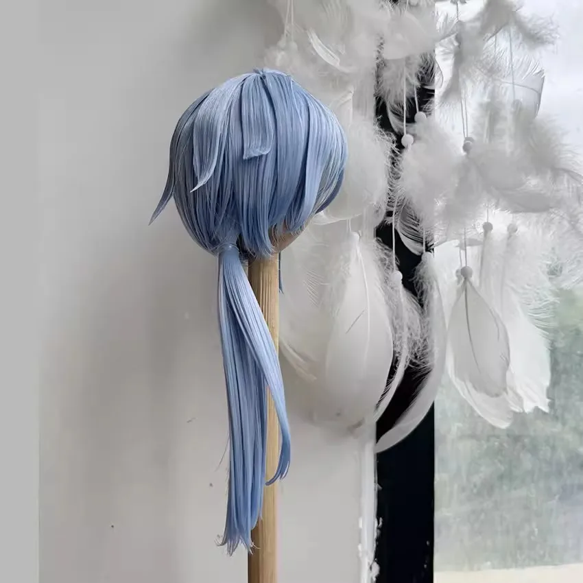 Игра Genshin Impact Kamisato Ayato ролевая Cos ручная работа синий Стайлинг волос 1/3 1/4 1/6