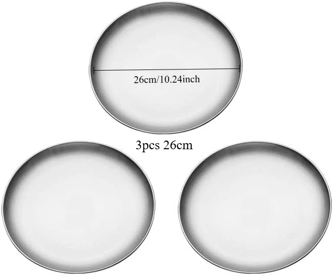 

Золотые круглые тарелки из нержавеющей стали