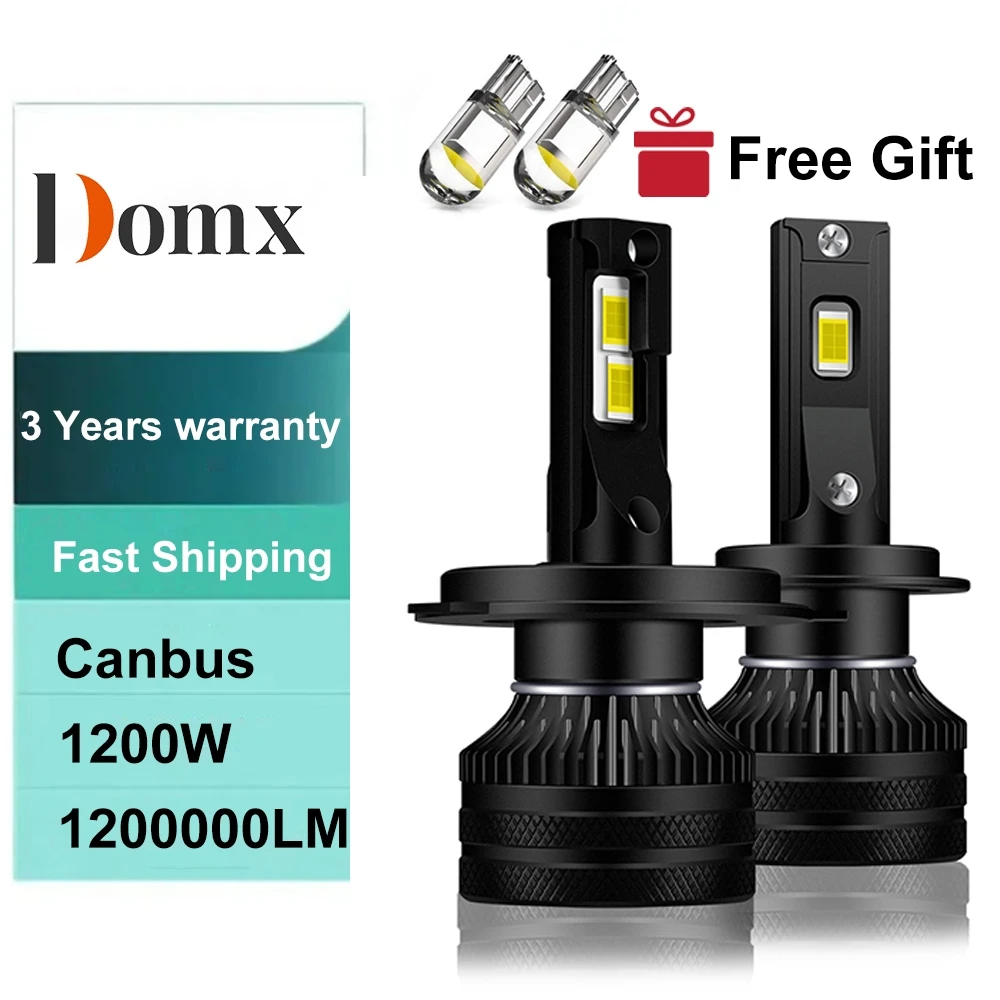 

Domx CSP H1 H4 H7 Led Canbus H8 H11 HB3 9005 HB4 9006 Светодиодные фары Мини 1200 Вт 1200000 LM Автомобильные лампочки Автомобильные лампы