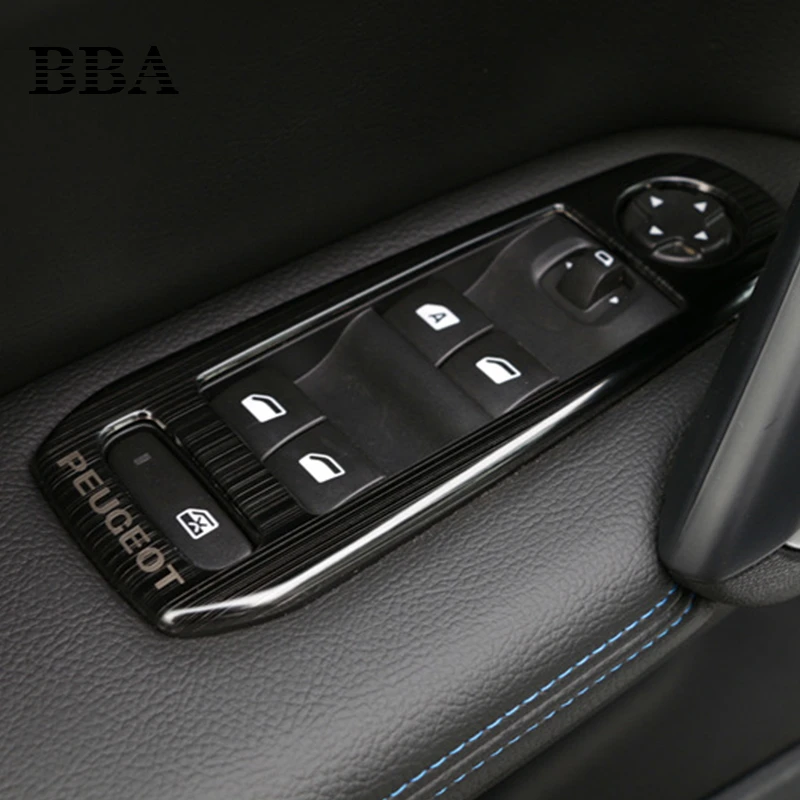 

Car glass lift frame lift switch bright bar inside the armrest bright piece modification Accessorie For Peugeot new 408 308 308s