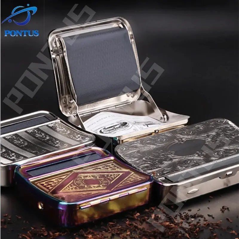 

Metal Rolling Cigarette Case Cigarettes Makings Machines Semi-Automatic Adjustable Smoking Accessories Cigarette Making Machine