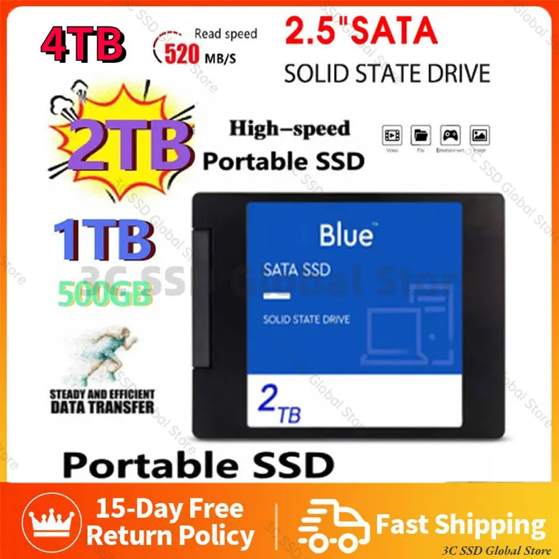 

SSD 1TB 2.5Inch 4TB Sata III Original Hard Drive For Laptop Micro Computer Desktop 2TB Internal Portable Solid State Hard Disk