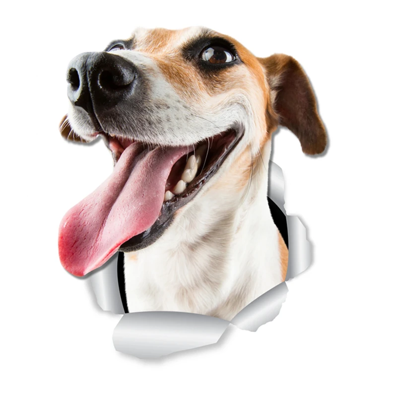 

Self-Adhesive Decal Happy Jack Russell Breed Car Sticker Waterproof Auto Decors on Bumper Rear Window Laptop