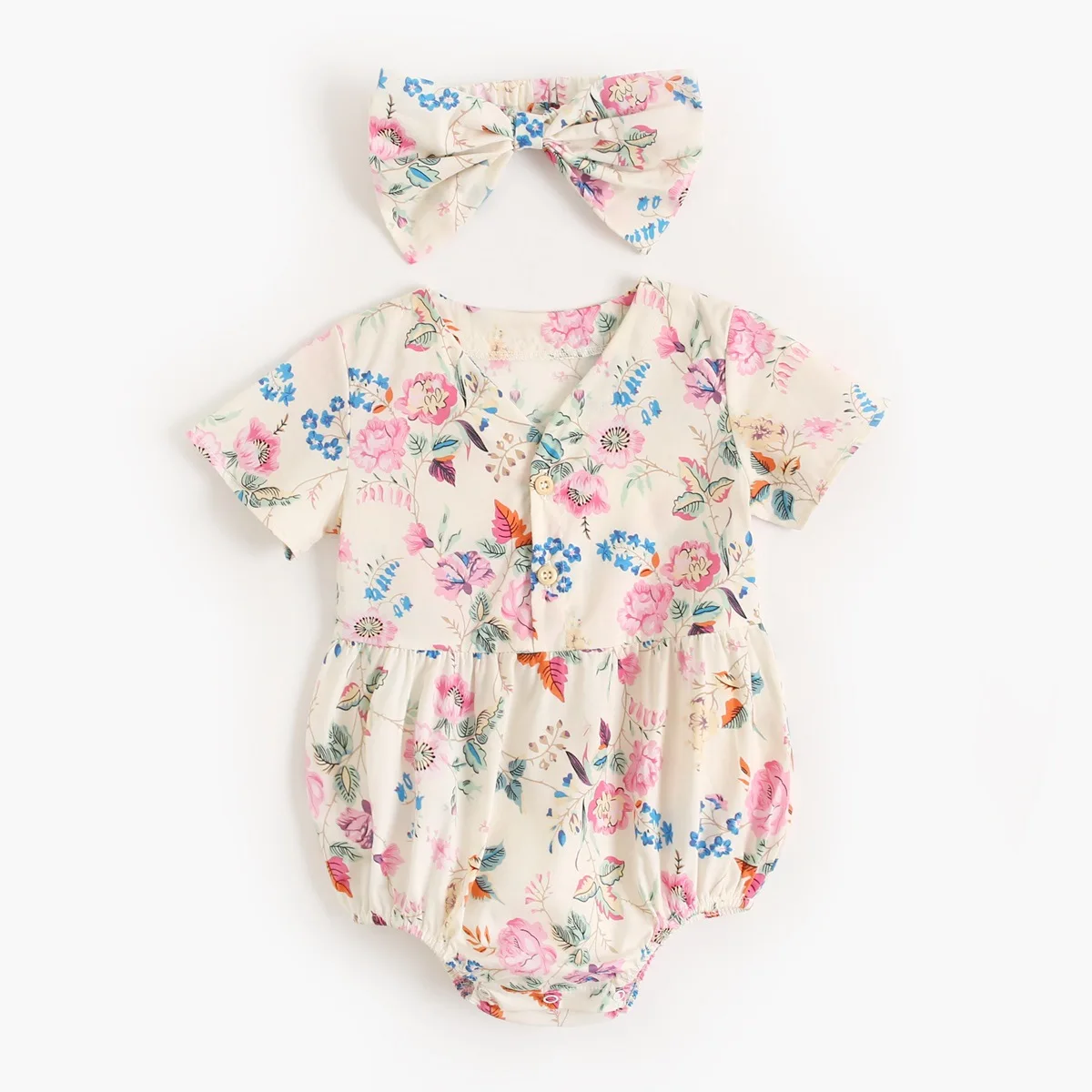 Freely Move Newborn Baby Clothes Girls Romper Summer New Cotton Floral Baby Girl One Piece Clothes All Match Toddler Onesies