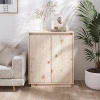 console cabinet with 2 door solid pine wood sideboards kitchen furniture 60x34x75 cm