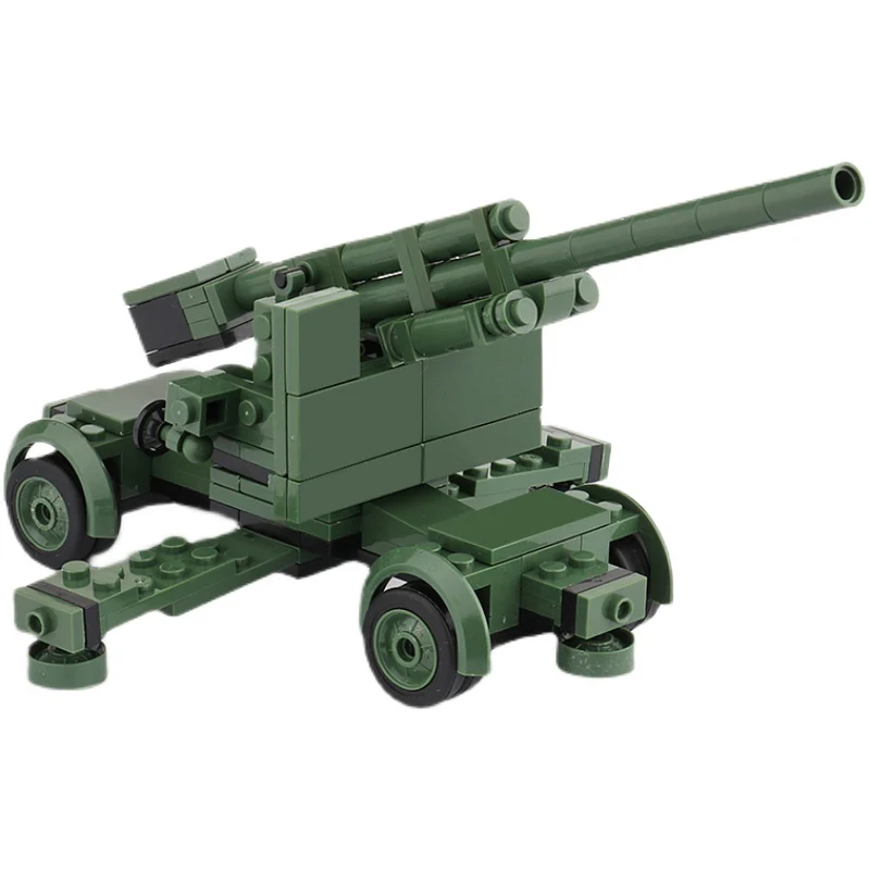 

Military German Army Weapon Building Blocks Cannon Artillery Model Bullet DIY Kids Toys for Children WW2 SWAT City Weapon X572