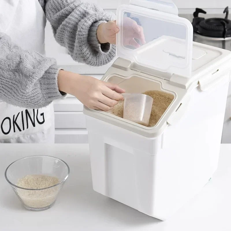 

15/25kgLarge Capacity Dog Feeders Sealed Food Storage Bucket Moistureproof Pet Food Container Storage Tank Home Rice Storage Box