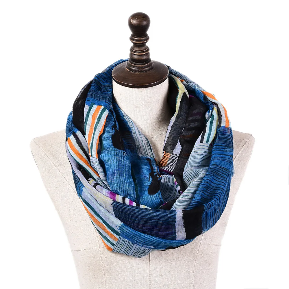 

2022 New Fashion Ring Scarf For Women Print Infinity Scarves Cotton Loop Shawl Ladies Circle Snood Foulard Echarpe Hot Sale
