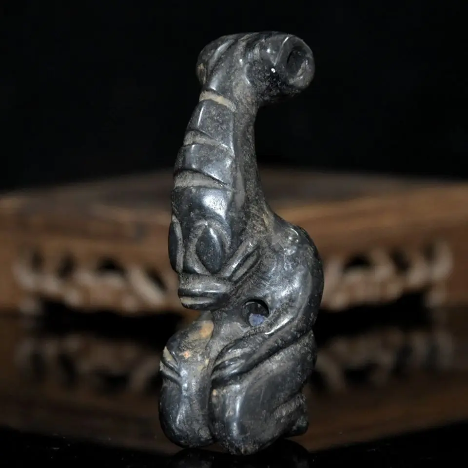 Соберите изделия из нефрита культура Хуншань черная кожа магнит черный метеорит