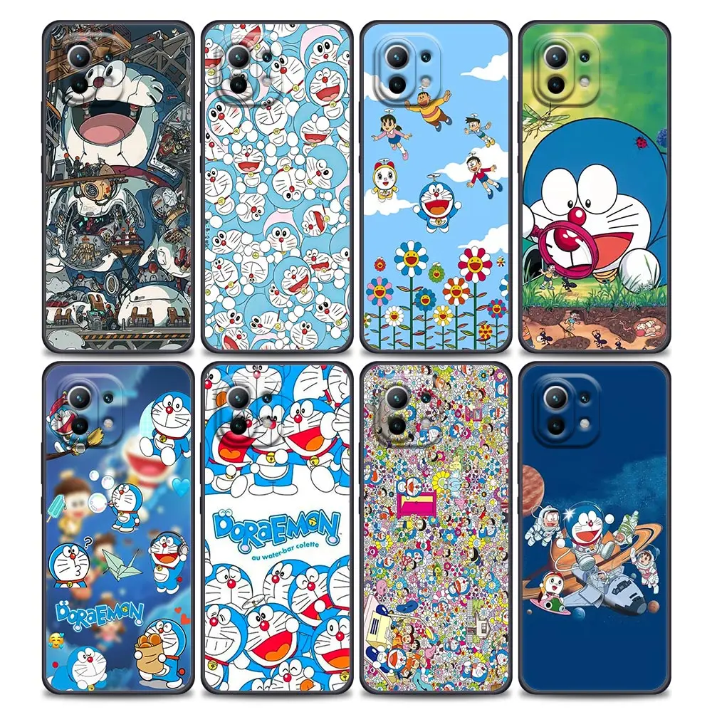 

Cute Cartoon Doraemon Luxury Phone Case for Xiaomi Mi 11i 11 11X 11T Poco X3 NFC M3 Pro F3 GT M4 Soft Silicone