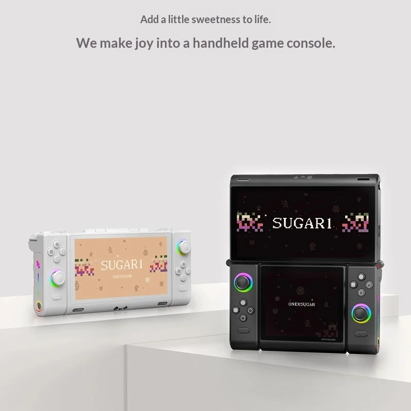 Фото Портативная игровая консоль Onexplayer Onexsugar Sugar 1 с двумя экранами, ретро-геймпадом, джойстиком Hall, OLED-дисплеем G3 Gen3, Bluetooth, Wi-Fi №3