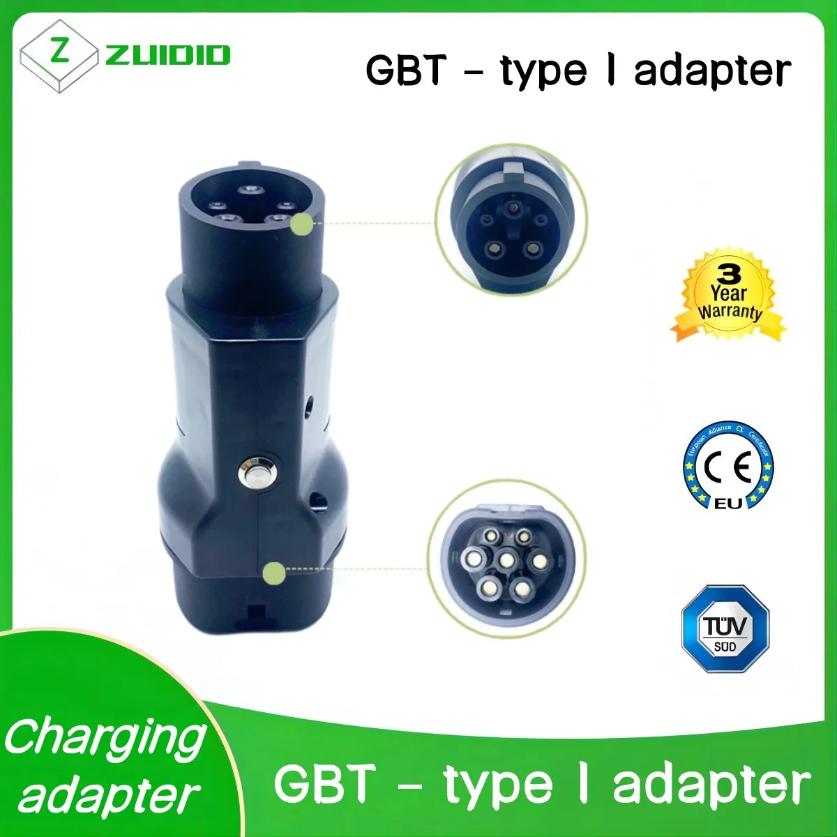 

GBT Female Socket Adapter Conversion Adaptor For Type 1 SaeJ1772 Electric Car EV Charging Connector Plug 32A