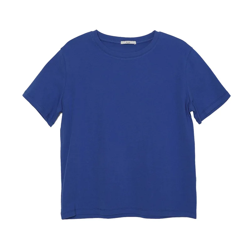 

2022 NEW FASHION WOMEN Summer casual solid color short-sleeved all-match round neck T-shirt 2022