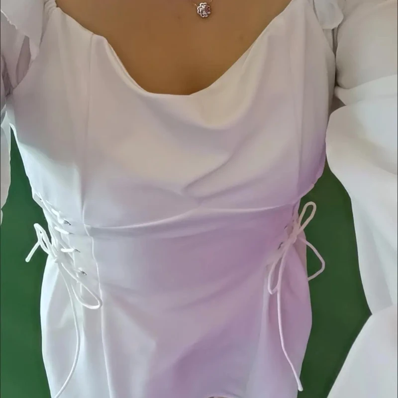 Платье женское летнее с рюшами бандажное нежное уличное универсальное в стиле