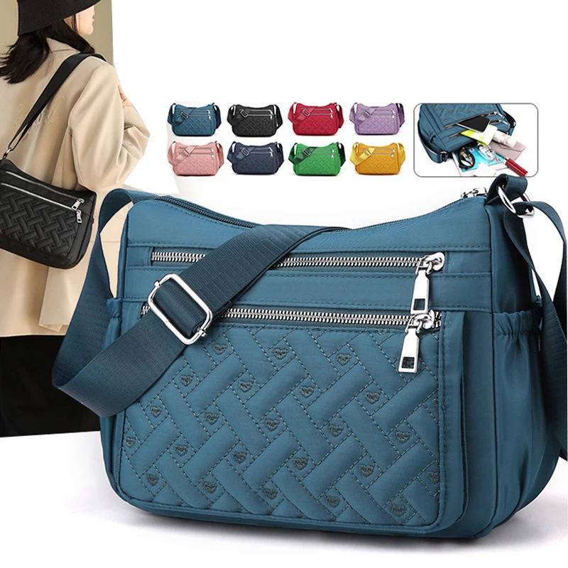 

Women's Bag 2022 Trend Shoulder Messenger Crossbody Bag Large-Capacity Business Handbag Nylon Oxford Female Travel Purse Bag
