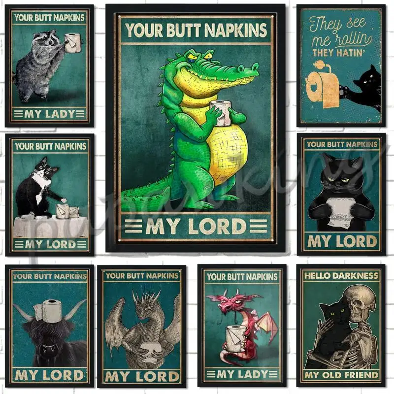 

Animals Series Diamond Painting Your Butt Napkins Crocodile Black Cat Full Diamond Embroidery Mosaic Wall Art Kawaii Room Decor