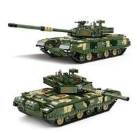 ww2 military china ztz99 tank model bricks with soldiers weapon army building blocks toys for children gift 1411pcs