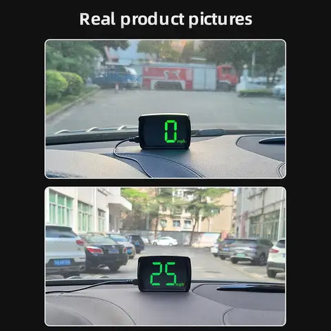Автомобильный проекционный дисплей Автомобильный GPS-цифровой спидометр HUD Большой шрифт Скорость Проекционный дисплей KMH Измеритель скорости Умные автоаксессуары