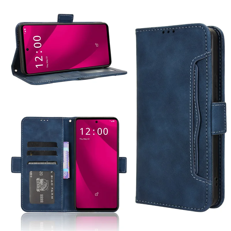 Роскошный кожаный чехол-бумажник для телефона Telekom T Phone 2 Pro 5G с несколькими