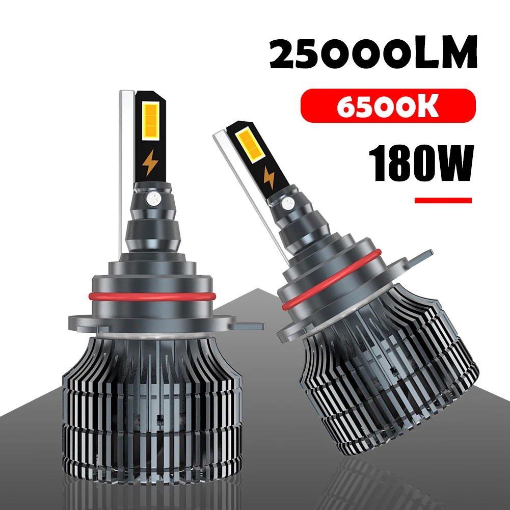 

1Pair Car Headlight Bulb H7 H1 H11 9005 9006 9012 LED 180W 25000LM Headlight 6500K White Waterproof Canbus 12V/24V Auto Lamp