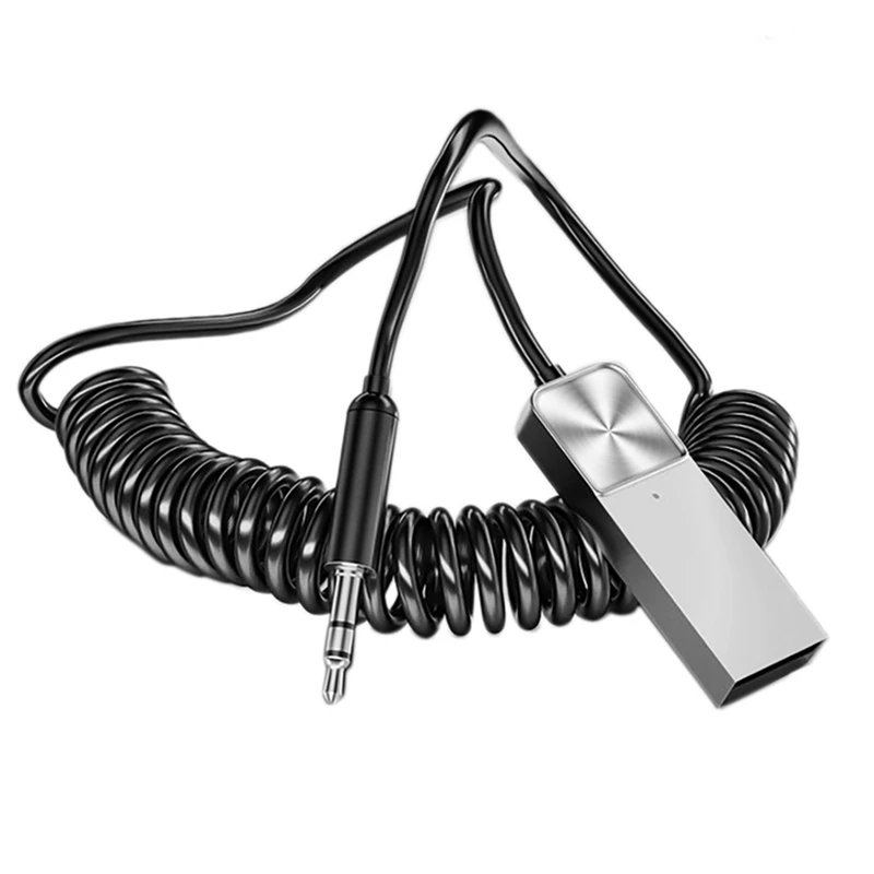 

AUX Bluetooth 5,0 аудио приемник HD вызов 3,5 мм разъем USB-ключ Громкая связь Автомобильный Динамик передатчик