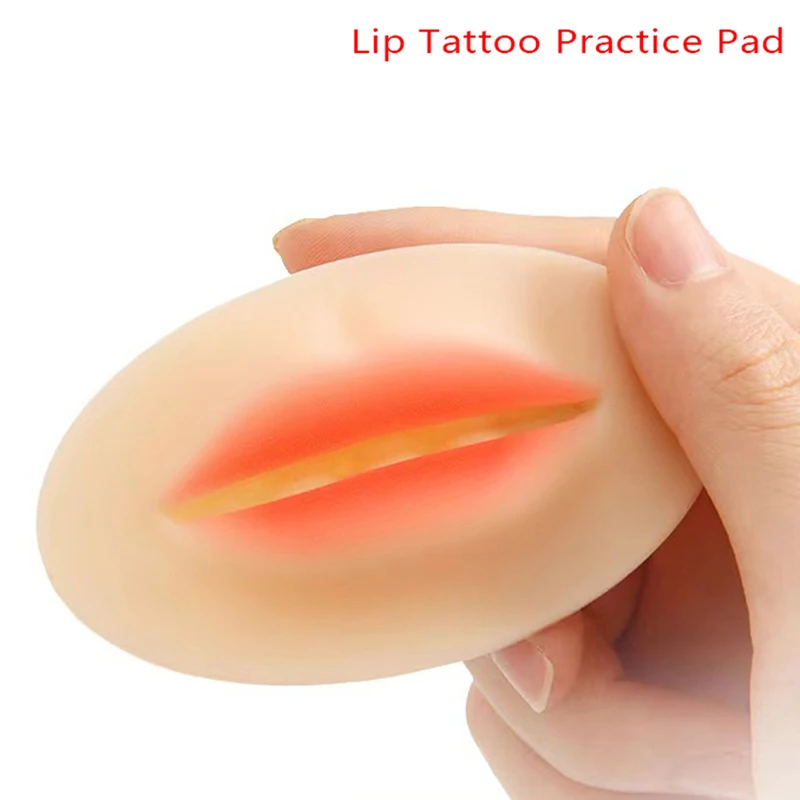 

1pc Microblading Reusable 3D Silicone Practice Lips Skin Human Lips Elasticity For PMU Beginner Training Tattoo Permanent Makeup