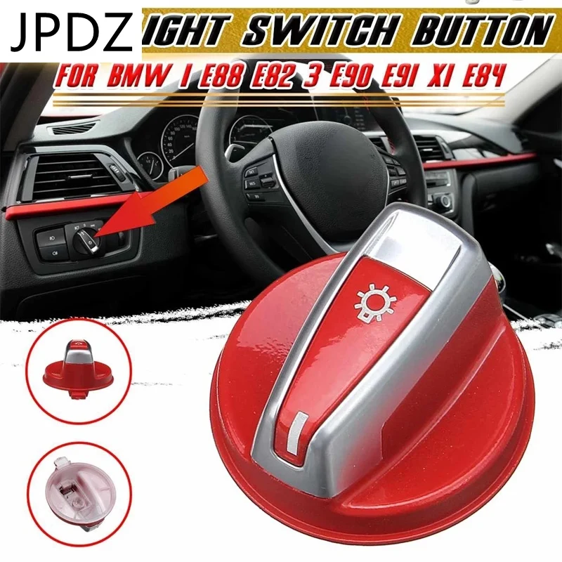 

Передний головсветильник ель света вращающаяся кнопка головсветильник свет вращающаяся кнопка управления Konb крышка кнопки для BMW E90 E91 X1 E84 ...