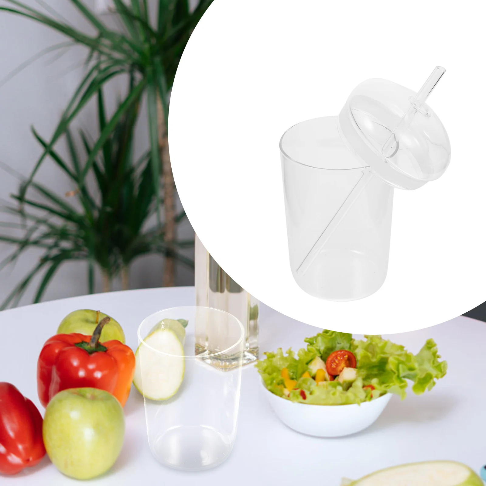 

1 Set of Bottle Drinking Bottle Clear Coffee Cup Large Cup Glass Holder