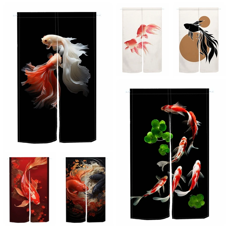 

Carps Koi Fishes Japanese Noren Doorway Curtain Bring You Good Luck Fengshui Door Curtain Bedroom Divider Kitchen Partition