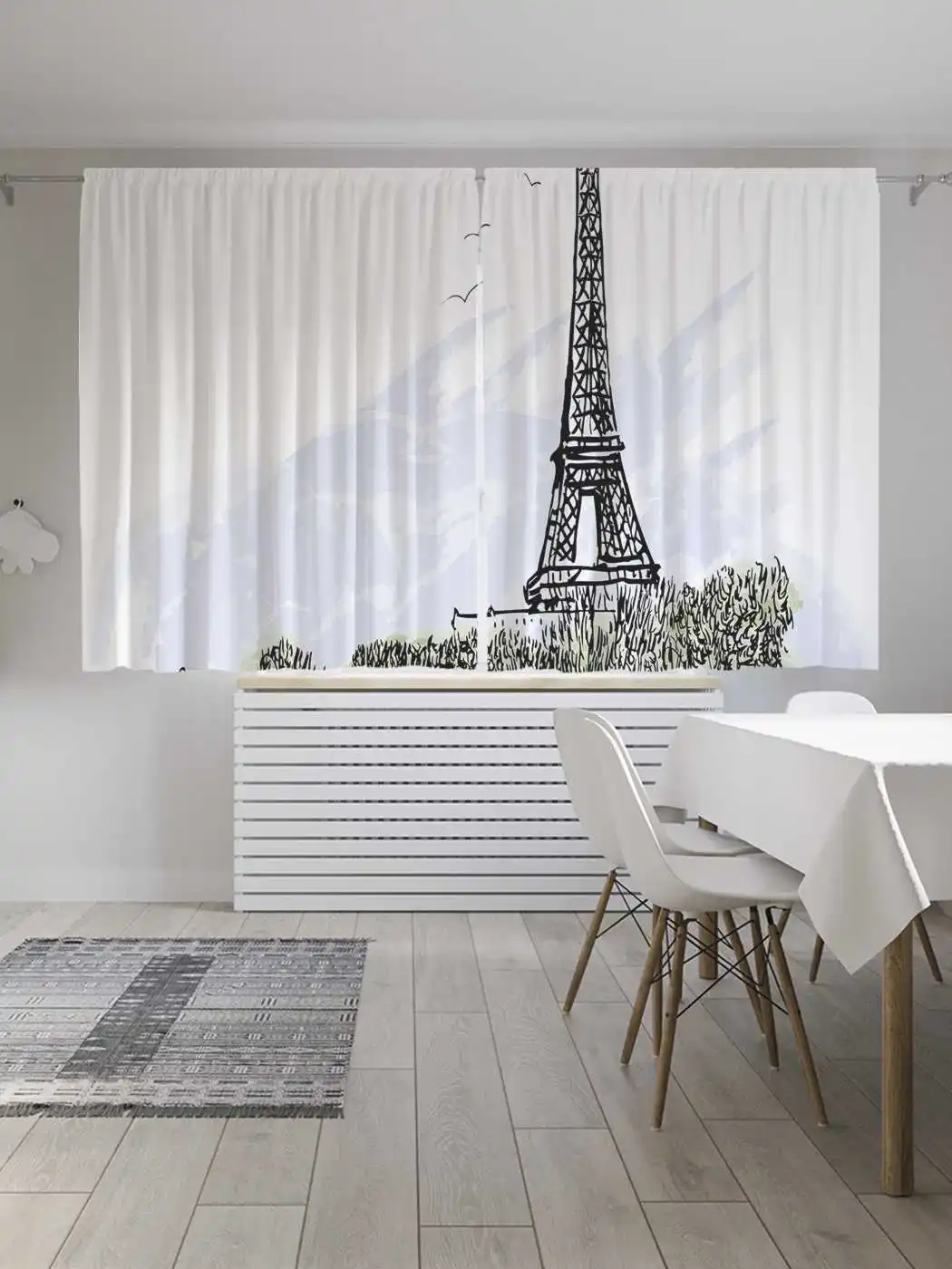 Шторы с фотопечатью из сатена &quotДорожка прогулочная в лесу&quot | 290х180 см JoyArty