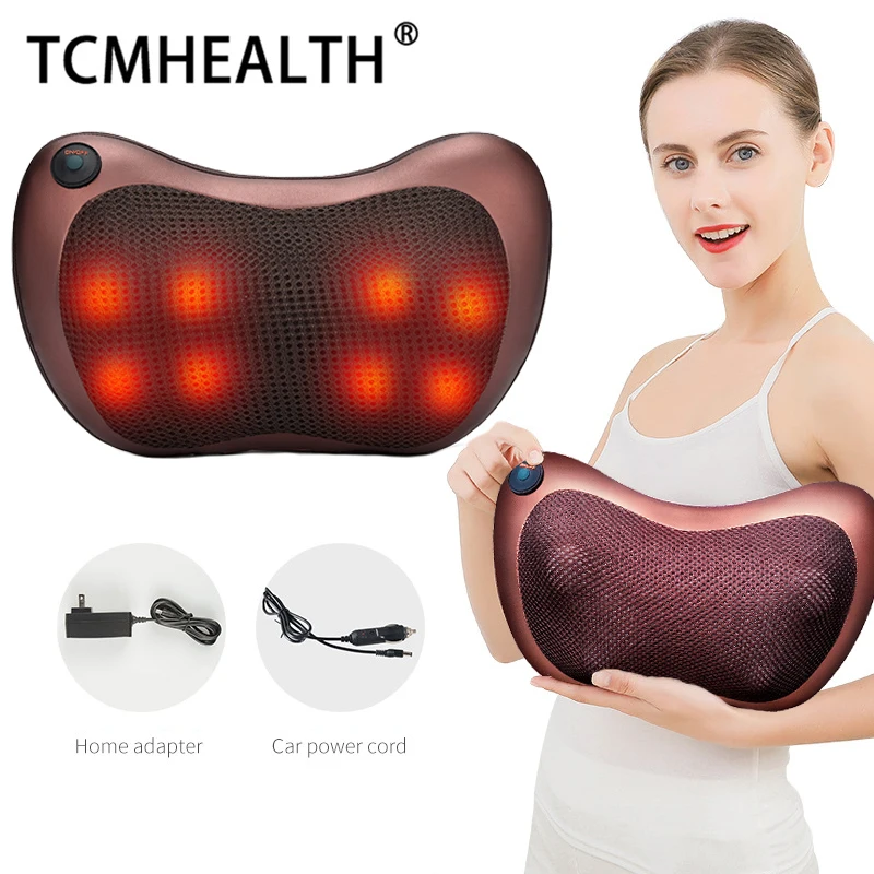 TCMHEALTH 8D Car Home Massage Pillow Relaxation Massage Vibrator Electric Head Shoulder Back Heating Multifunctional Shiatsu