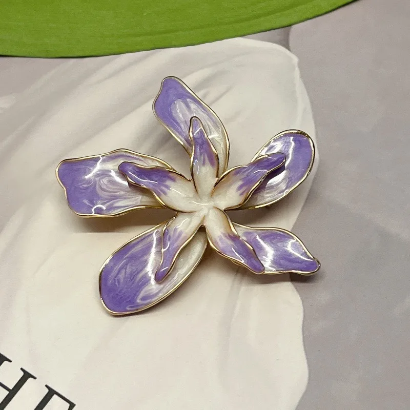 Серьги в стиле бохо с градиентом фиолетовые и белые цветочные серьги инстаграма