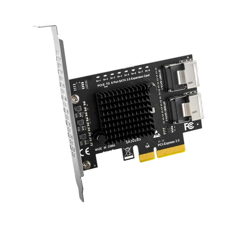 SSD-адаптер PCIe-Mini SAS 8087 8 портов SATA 3 0 6 Гбит/с |