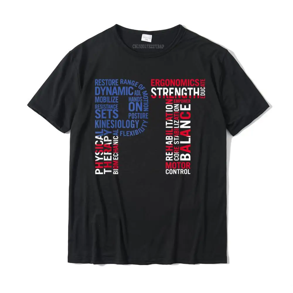 

Physical Therapy T-Shirt US Flag PT Shirt Cotton Men Tops Shirt Family Top T-Shirts Unique Wholesale