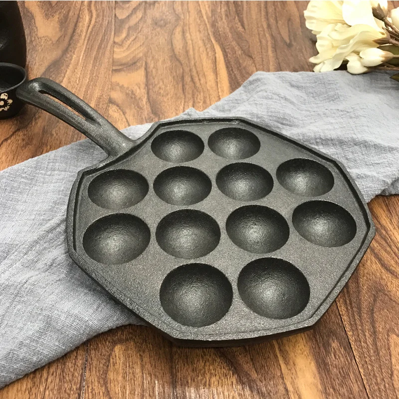 Фото Holaroom 12 полостей Takoyaki сковорода устройство для приготовления такояки Осьминог маленькие шарики противень инструменты для домашнего пригот... №4
