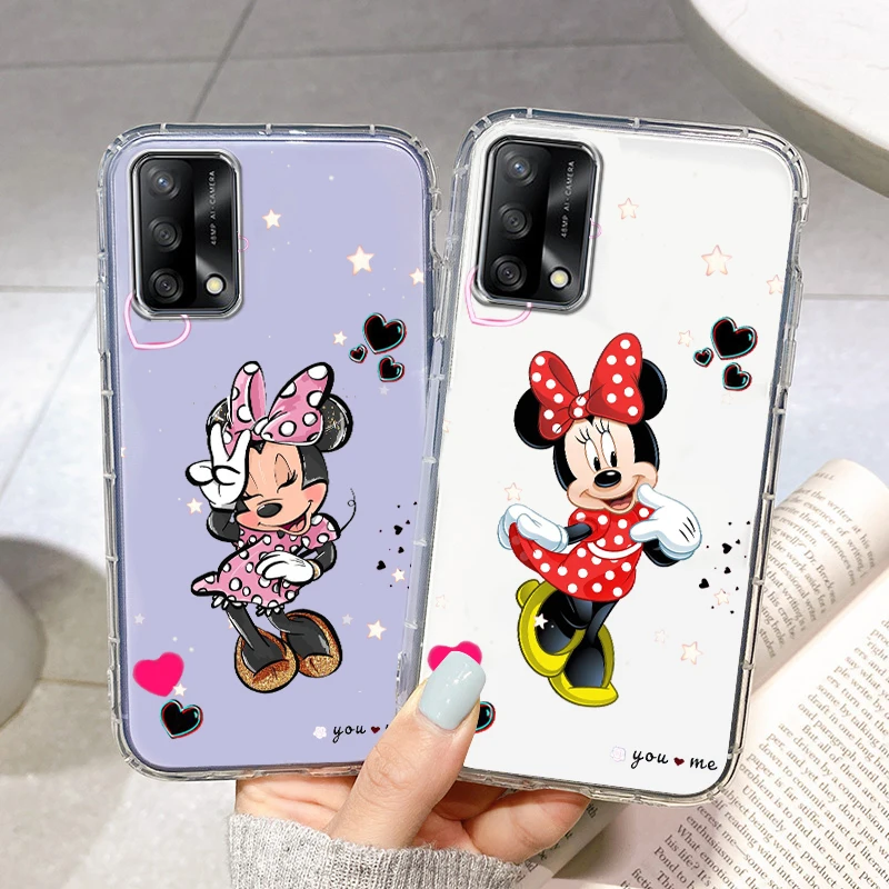

Mickey Minnie Disney Cute Art Phone Case For OPPO Realme V11 X3 X50 Q5i GT GT2 Neo 2 3 C21Y C3 10 9 8 7i Pro Master Transparent