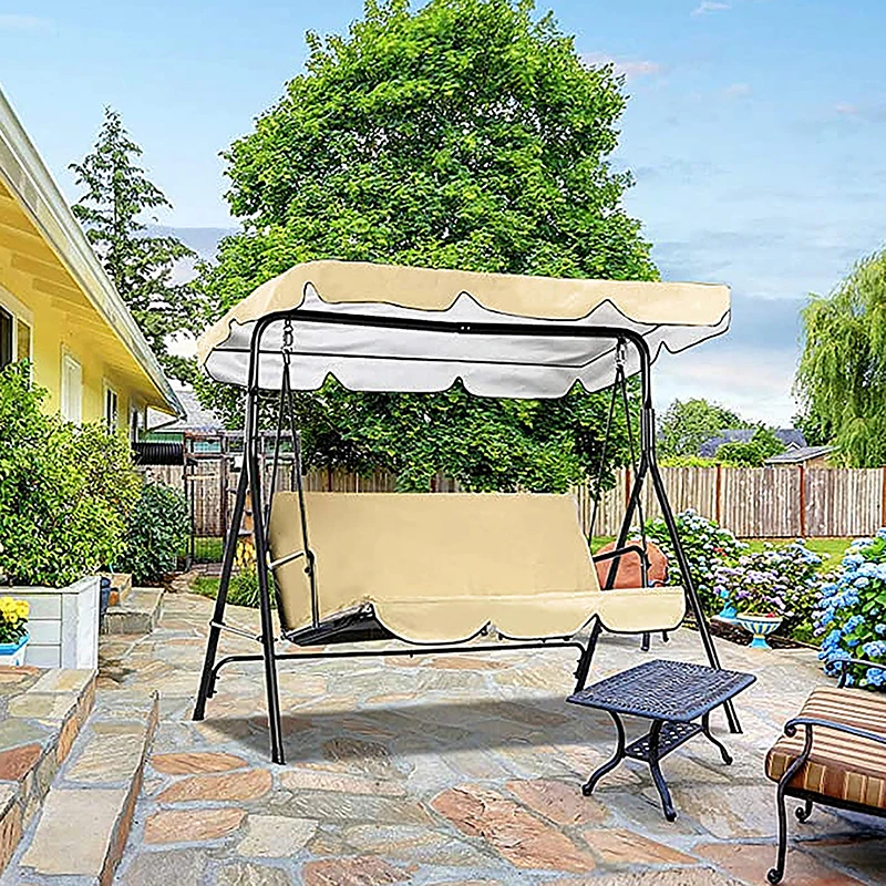 

3-Seat Swing Seat and Ceiling Cover Garden Swing Hammock Tent Waterproof UV Protection Courtyard Swing Cover (not include swing)