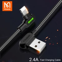 mcdodo usb to lightning cable for iphone 13 12 pro max 8 ipad ios fast charge data cord 90 degree right angle phone charger wire