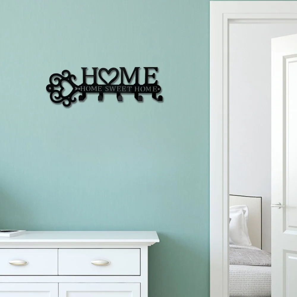 Металлический Настенный Держатель Для Ключей С 5-крючками