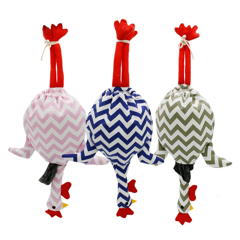 

Creative Chicken Shaped Storage Pouch Fashion 2022 Living Room Wall Hanging Decor Organization Grocery Bag For Home Supplies