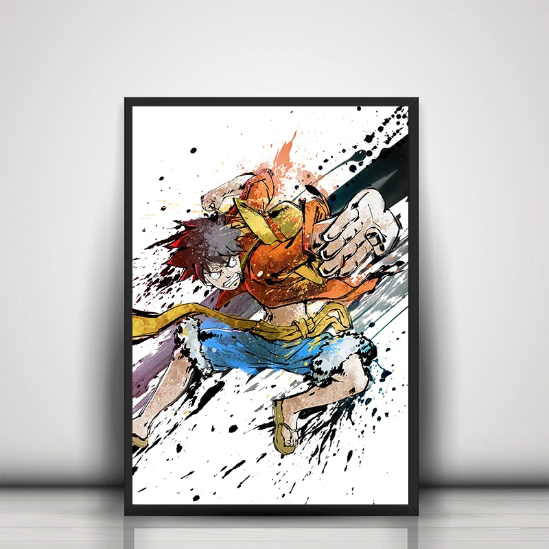

Kids Room One Piece Luffy Poster Art Mural Print Japanese Anime Picture Dedroom Canvas Painting Home Manga Decoration Cuadros